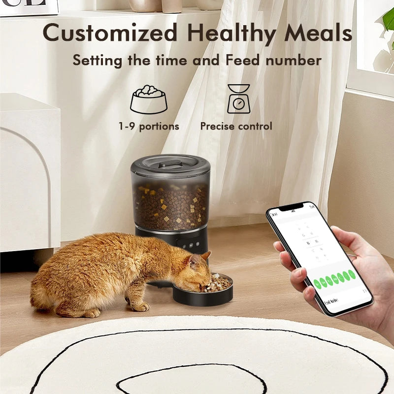 NPET 4L Automatic Cat/Dog Feeder with Portion Control | Programmable Dry Food Dispenser | Stainless Steel Bowl for Health | Small to Medium Pets Name to come later
