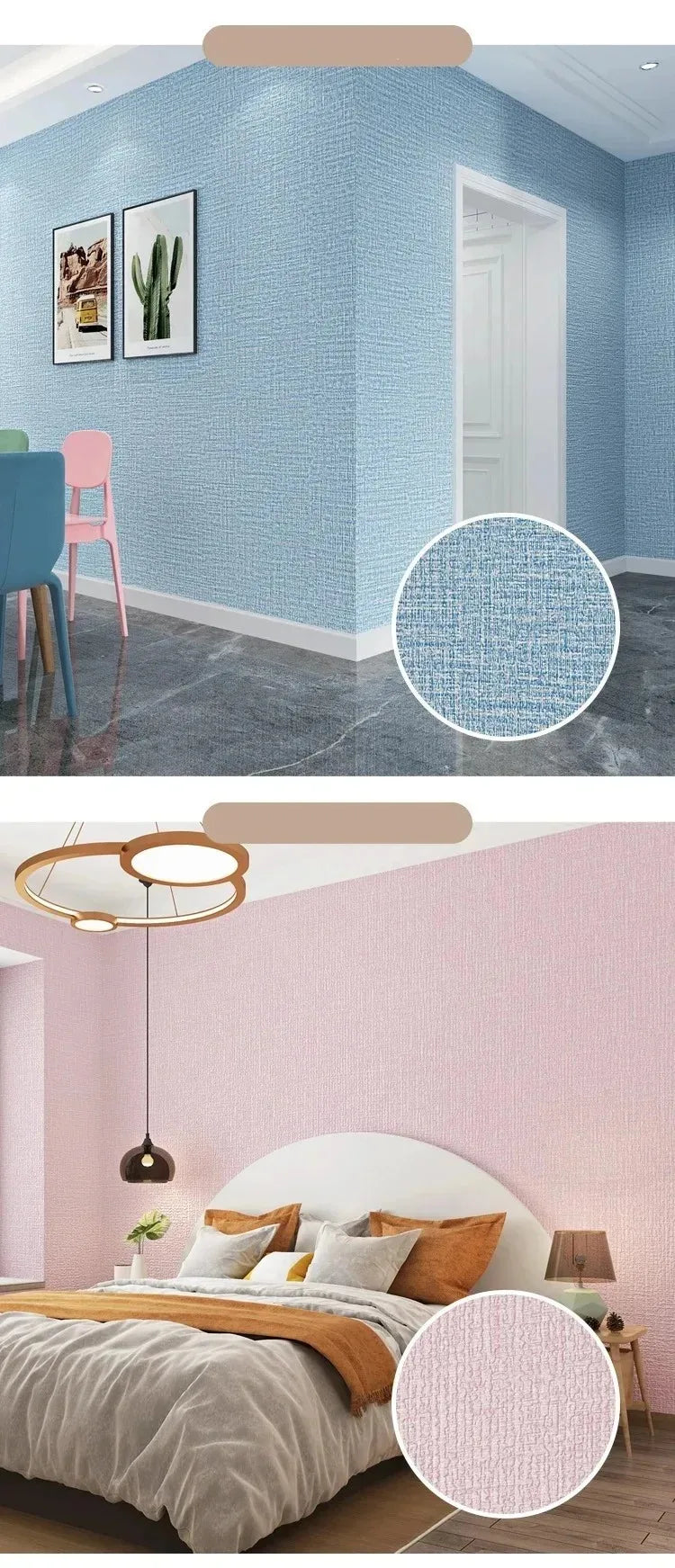 Self-Adhesive 3D Linen Texture Foam Wall Panels (50cm) | Waterproof & Soundproof PVC Wallpaper for Living Room & Bedroom Name to come later