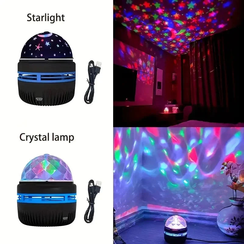 Starry Sky Projector with Water Wave Effect - 7 Color LED Night Light for Bedroom Name to come later