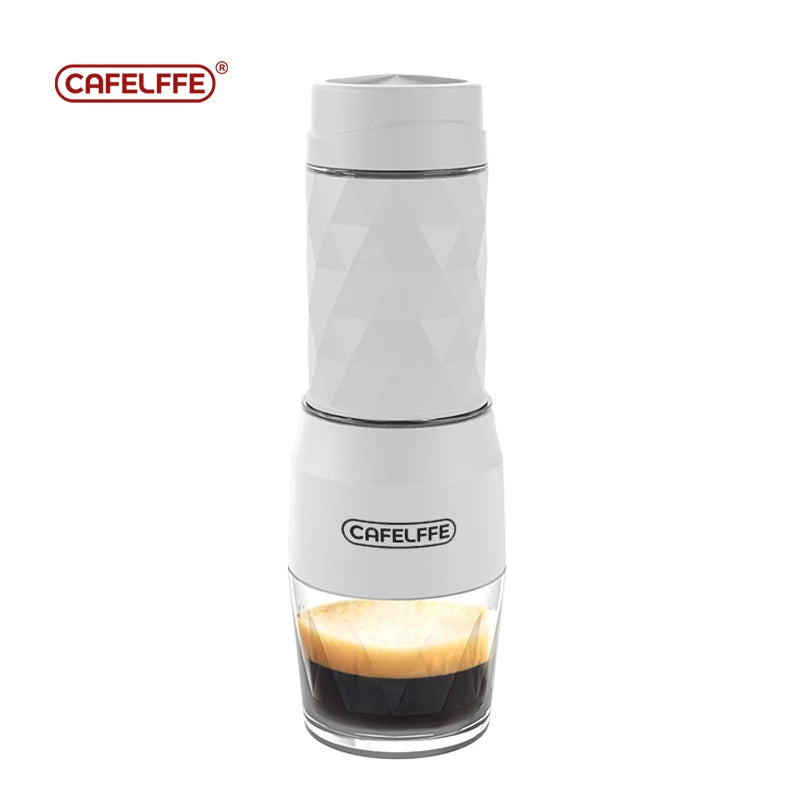Cafelffe 3 In1 Portable Coffee Machine Hot/Cold Water Manual Espresso Maker For Capsule & Ground Hand Press Brewer hiking Travel Name to come later
