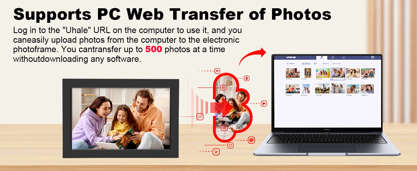 WiFi Digital Photo Frame 10.1 Inch 32GB Smart Digital Picture Frame with 1280x800 IPS HD Touch Screen Digital Frame Gift Name to come later