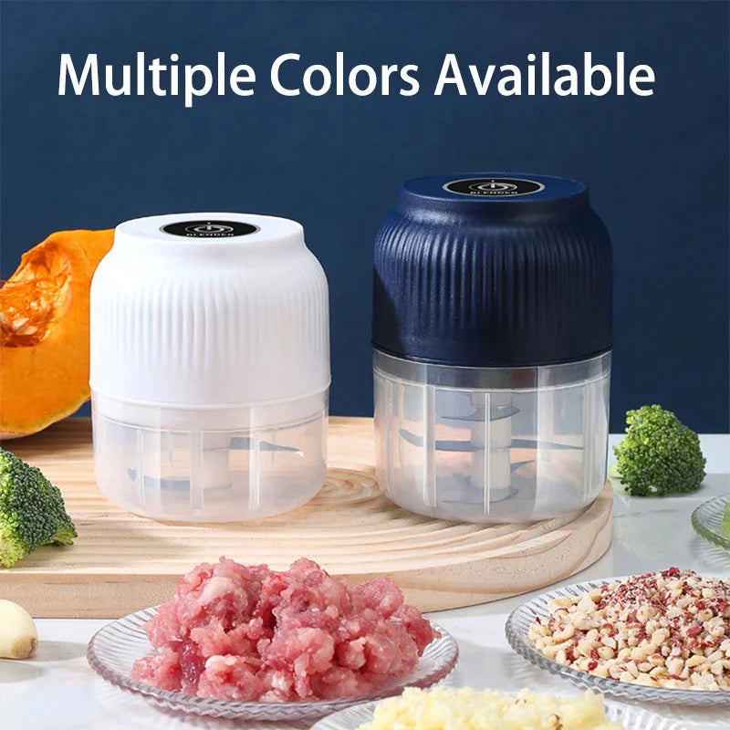 Mini Wireless Electric Food Chopper (250ml) | USB Rechargeable Garlic Crusher & Portable Vegetable Mincer for Kitchen Gadgets Name to come later