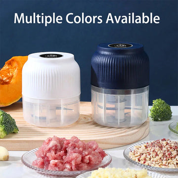 Mini Wireless Electric Food Chopper (250ml) | USB Rechargeable Garlic Crusher & Portable Vegetable Mincer for Kitchen Gadgets