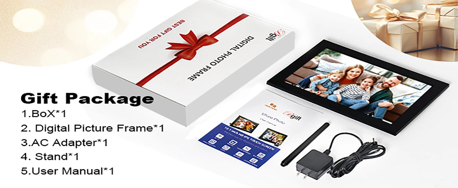 WiFi Digital Photo Frame 10.1 Inch 32GB Smart Digital Picture Frame with 1280x800 IPS HD Touch Screen Digital Frame Gift Name to come later