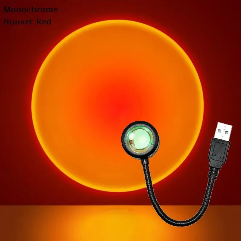 USB Sunset Projector Lamp - LED Rainbow & Neon Night Light for Room Decor & Photography Name to come later
