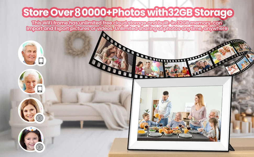 Uhale Digital Picture Frame 10.1 Inch 32GB Smart WiFi Smart digital photo frame with 1280x800 IPS HD Touch Screen Name to come later