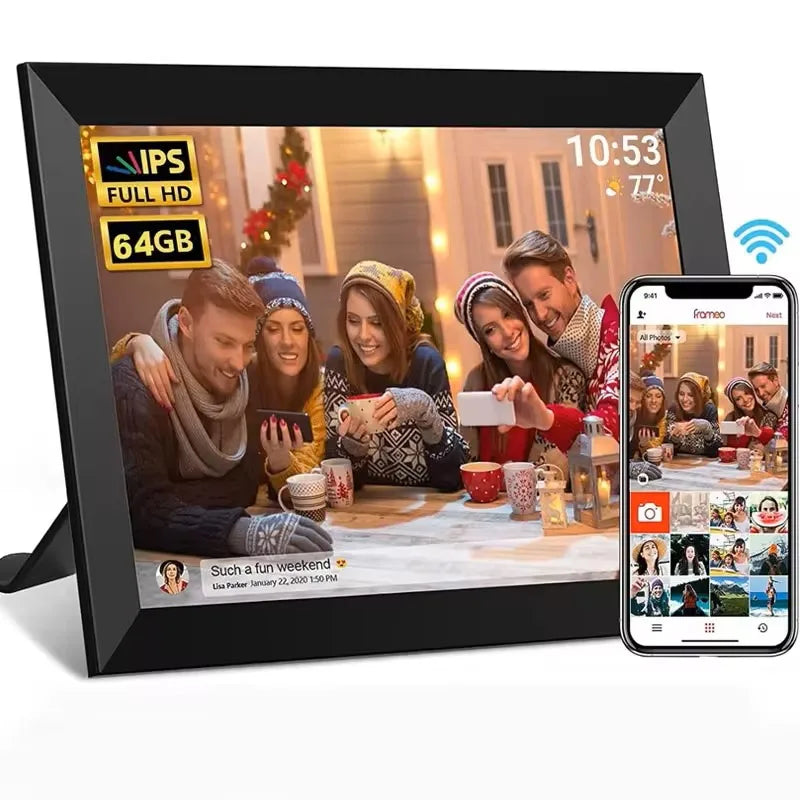 Frameo Digital Picture Frame 10.1 Inch 32GB/64GB Smart WiFi digital photo frame with 1280x800 IPS HD Touch Screen Wall Mountable Name to come later
