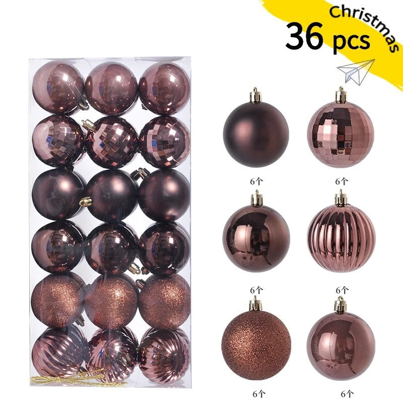 24/36 Pcs Christmas Ball Ornaments (3/4CM): Shatterproof Christmas Tree Hanging Decoration Set Dragon Crest Co