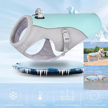 Rapid Cooling Dog Vest for Summer Heat | Breathable Mesh, Adjustable Anti-UV Sun Protection Cooling Jacket