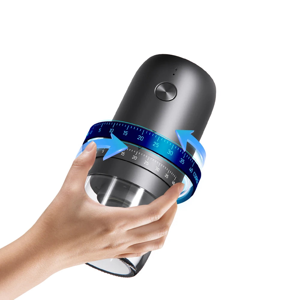 Portable USB-C Rechargeable Electric Coffee Grinder (40-Settings) | Cordless Mini Grinder for Espresso, Pour Over & Home Name to come later