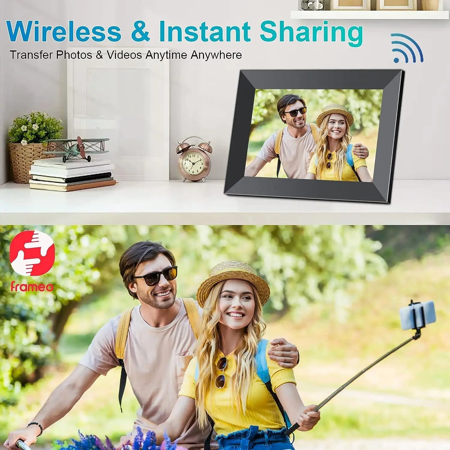 Frameo Digital Picture Frame 10.1 Inch 32GB/64GB Smart WiFi digital photo frame with 1280x800 IPS HD Touch Screen Wall Mountable Name to come later