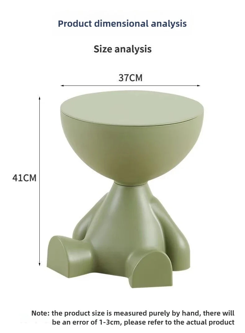 Light Luxury Cartoon Sofa Edge Table Creative Flat Head Coffee Table Small Household Plastic Coffee Table Furniture Side Table Name to come later
