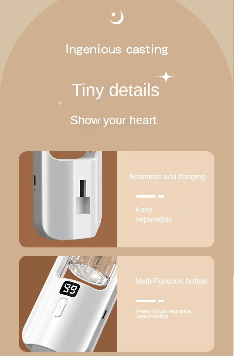 Wall Mounted Aroma Diffuser (50ml) with Time Setting | Electric Essential Oil Diffuser & Air Purifying Fragrance Machine Name to come later