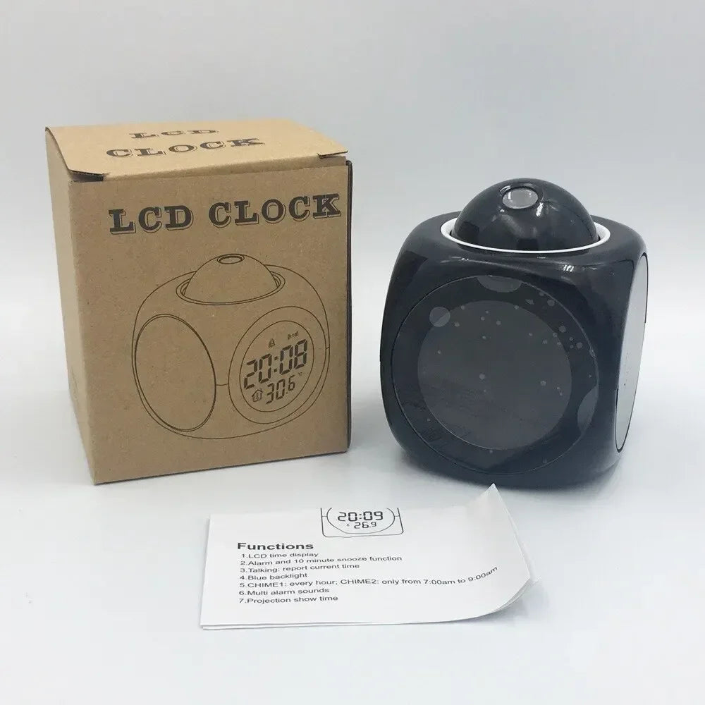 Projection Alarm Clock Ceiling Display Snooze Desk Table Clock Voice Multifunction Digital Projection Clock Temperature Displ Name to come later
