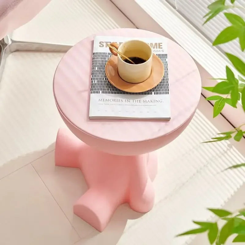 Light Luxury Cartoon Sofa Edge Table Creative Flat Head Coffee Table Small Household Plastic Coffee Table Furniture Side Table Name to come later