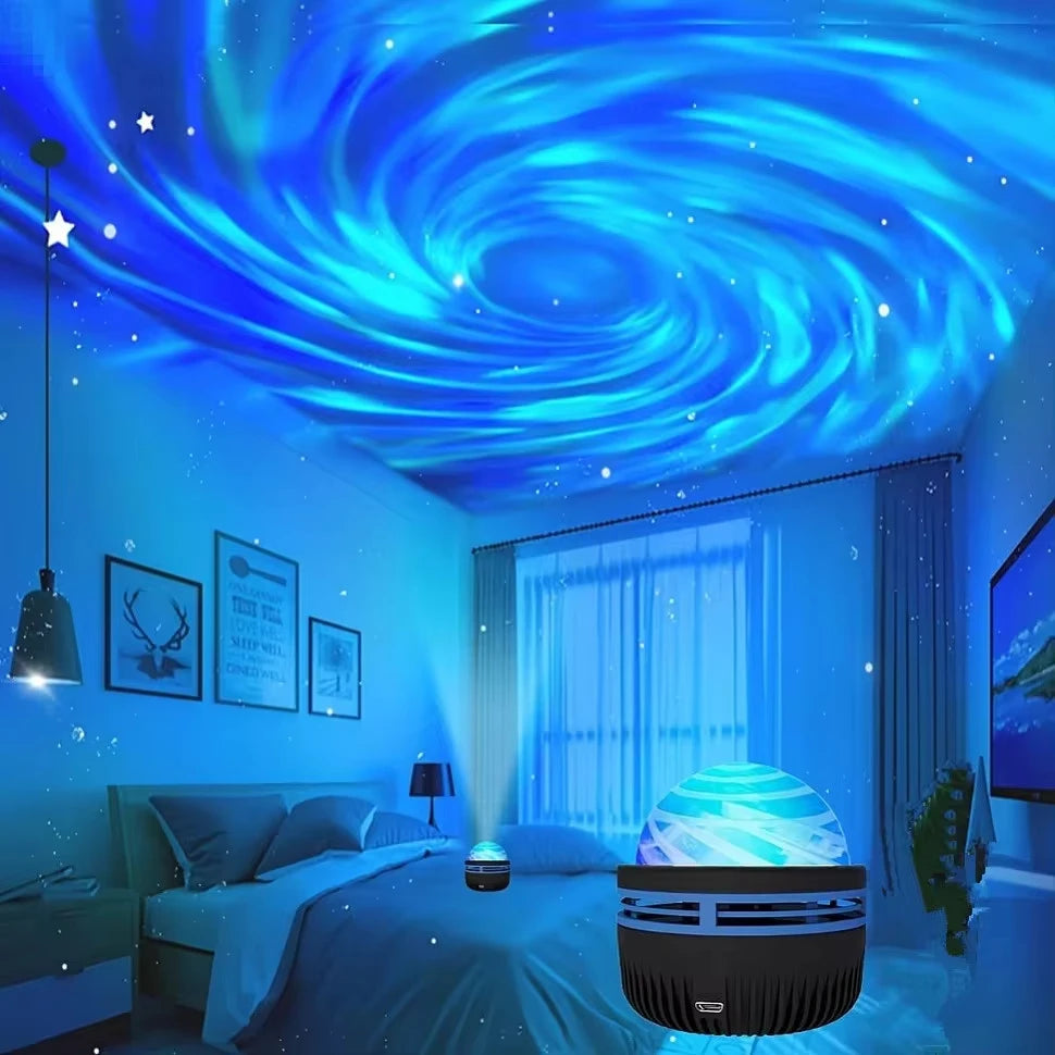 Starry Sky Projector with Water Wave Effect - 7 Color LED Night Light for Bedroom Name to come later