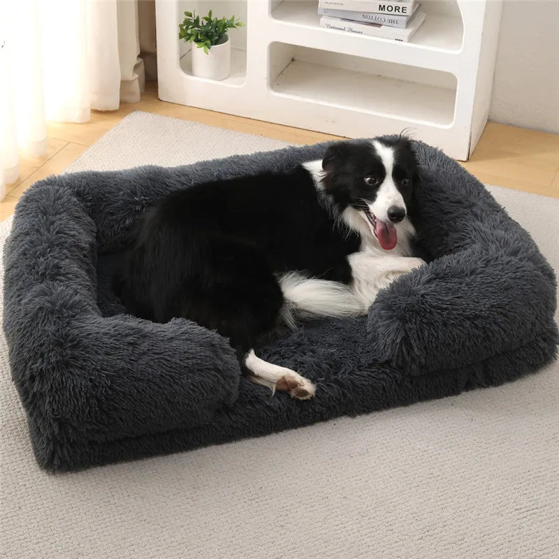 Luxury Winter Warm Dog Sofa Bed for Large & Small Breeds | Plush, Orthopedic Pet Sleeping Mat & House Cushion Name to come later
