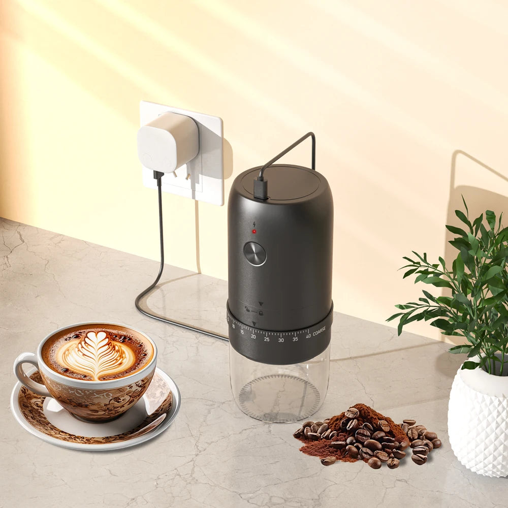 Portable USB-C Rechargeable Electric Coffee Grinder (40-Settings) | Cordless Mini Grinder for Espresso, Pour Over & Home Name to come later