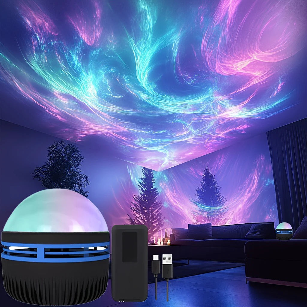 LED Northern Lights Projector Lamp - Aurora Borealis Effect Night Light for Bedroom Decor Name to come later