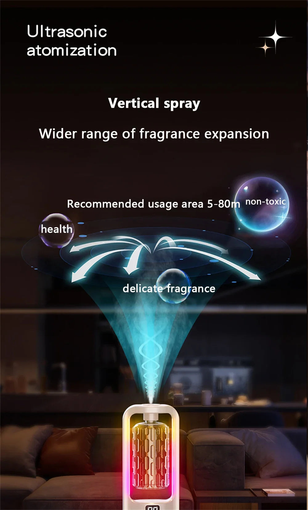 Wall Mounted Aroma Diffuser (50ml) with Time Setting | Electric Essential Oil Diffuser & Air Purifying Fragrance Machine Name to come later
