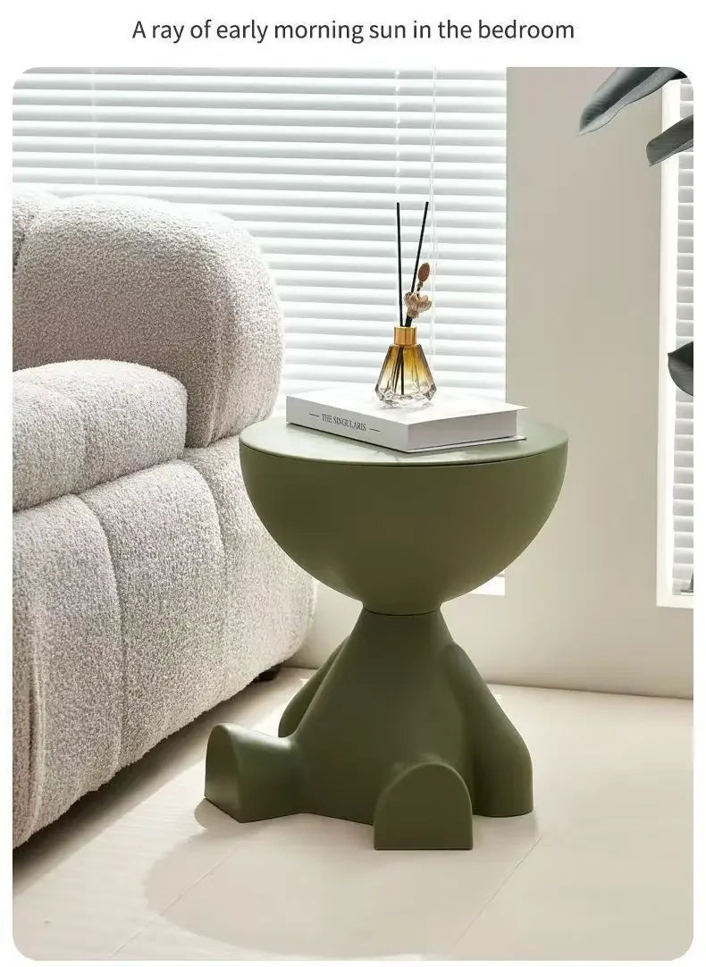 Light Luxury Cartoon Sofa Edge Table Creative Flat Head Coffee Table Small Household Plastic Coffee Table Furniture Side Table Name to come later