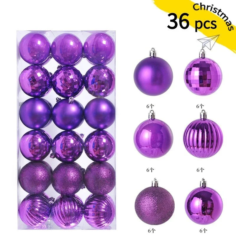 24/36 Pcs Christmas Ball Ornaments (3/4CM): Shatterproof Christmas Tree Hanging Decoration Set Dragon Crest Co