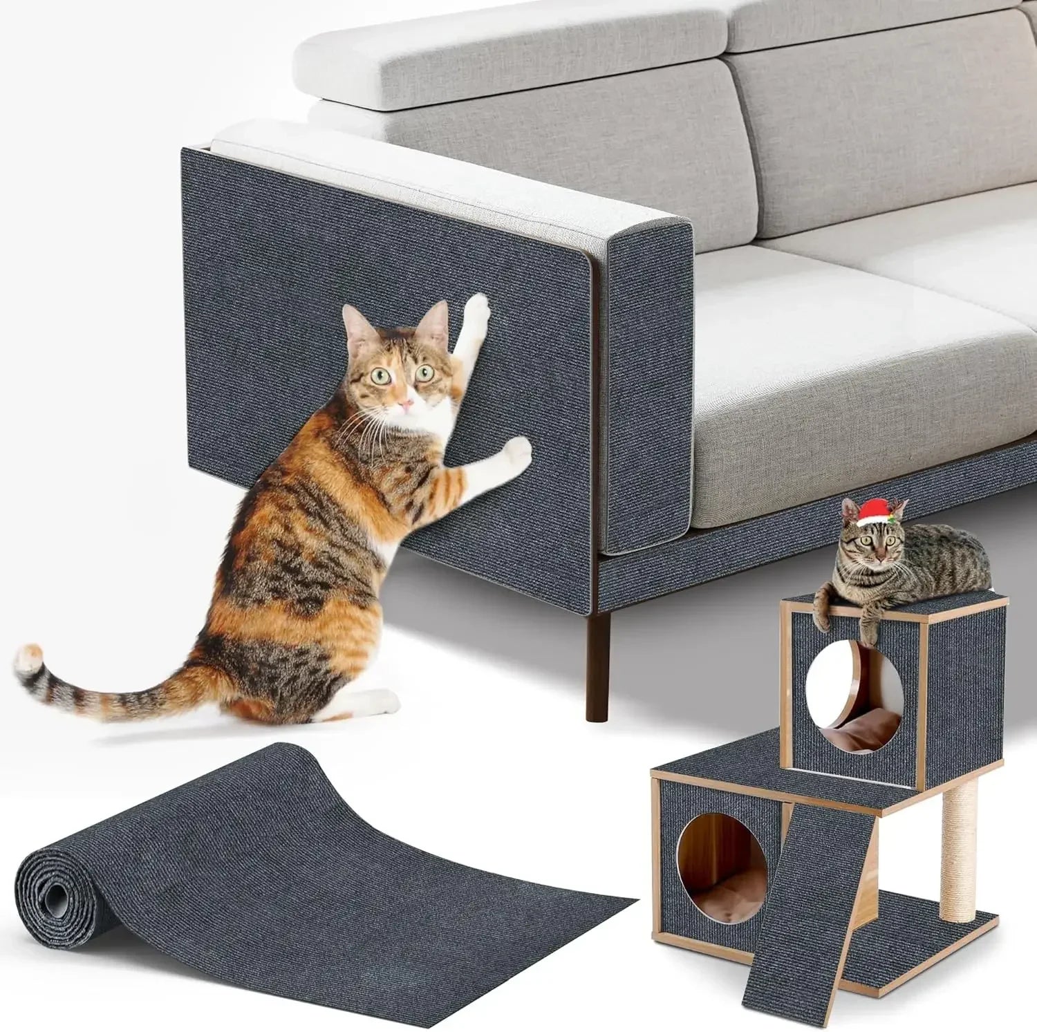 Self-Adhesive Cat Scratching Mat for Sofa Protection | DIY Cut-to-Fit Anti-Scratch Carpet & Cat Scratch Board Name to come later