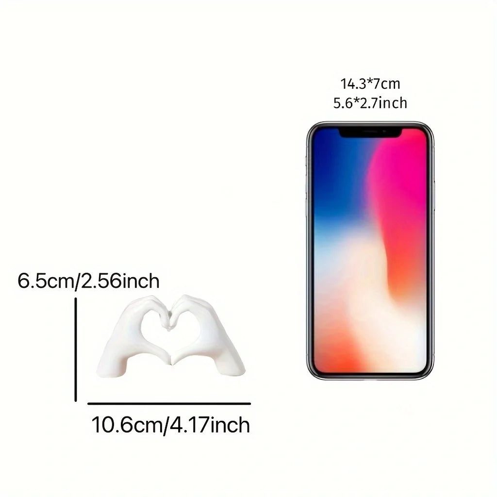 Gold Decoration, Heart Hand Statue Living Room Bedroom Decoration, Love Finger Modern Hand Gesture Sculpture Home Shelf Desktop Name to come later