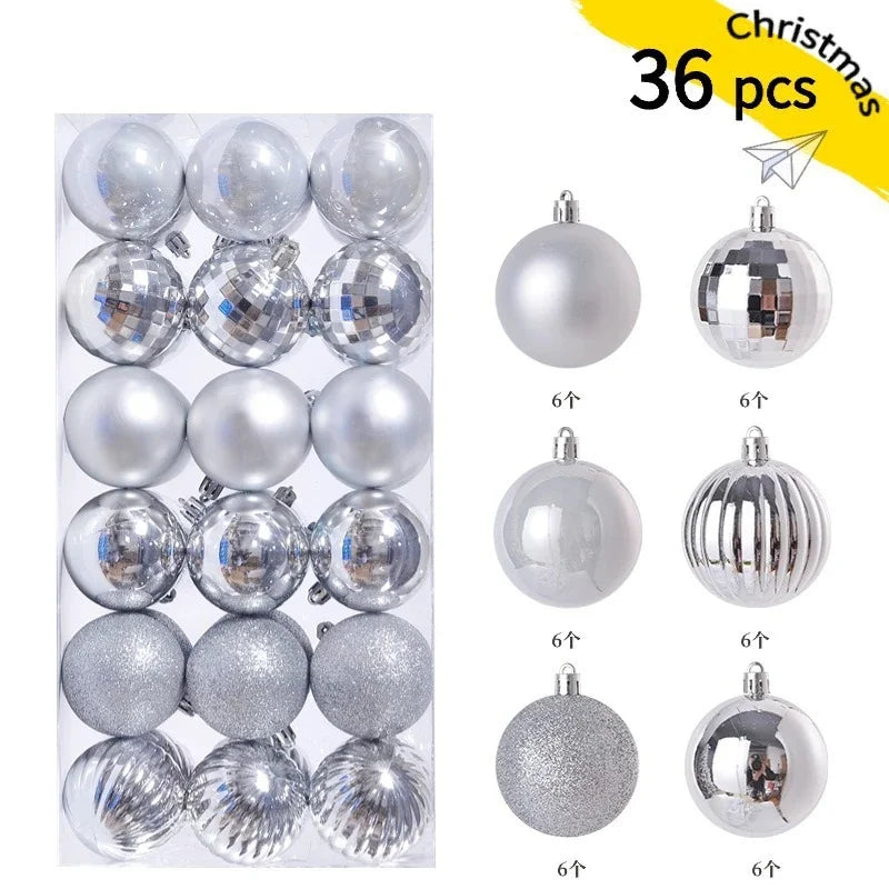 24/36 Pcs Christmas Ball Ornaments (3/4CM): Shatterproof Christmas Tree Hanging Decoration Set Dragon Crest Co
