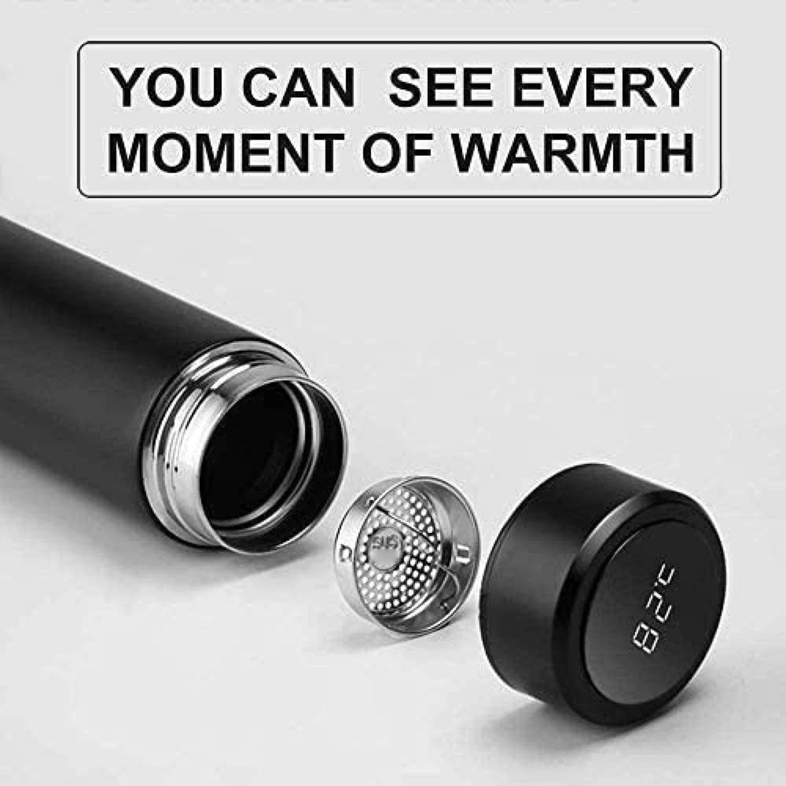Smart 500ml Vacuum Insulated Water Bottle with LED Temperature Display | Spill-Proof Stainless Steel Tumbler for Travel, Home & Sports Name to come later