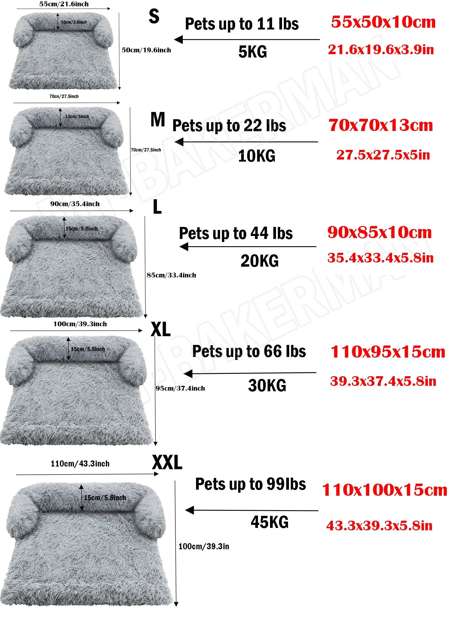 Washable Calming Dog Bed Sofa (S-XXL) | Warm Furniture Protector Mat & Soft Pet Nest for Large & Small Dogs Name to come later