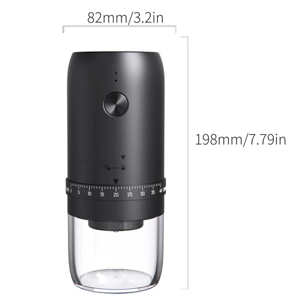Portable USB-C Rechargeable Electric Coffee Grinder (40-Settings) | Cordless Mini Grinder for Espresso, Pour Over & Home Name to come later