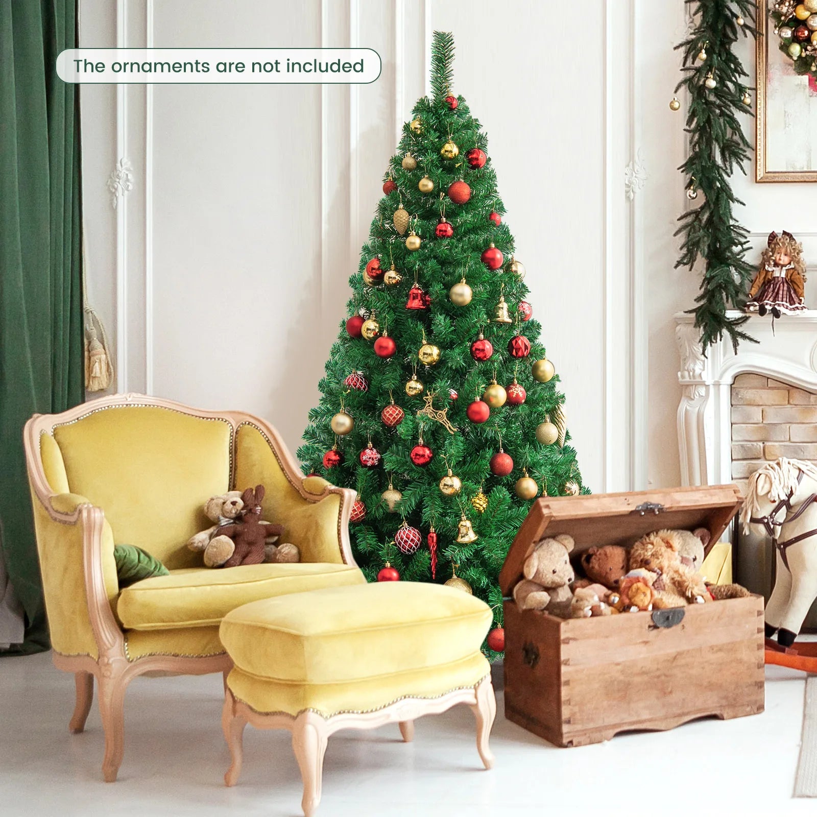 6Ft Artificial PVC Christmas Tree W/Stand Holiday Season Outdoor Green Dragon Crest Co