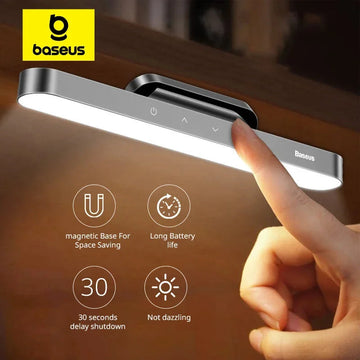 Baseus Magnetic LED Light Bar | Stepless Dimming, Rechargeable | Hanging Desk, Cabinet, & Night Light
