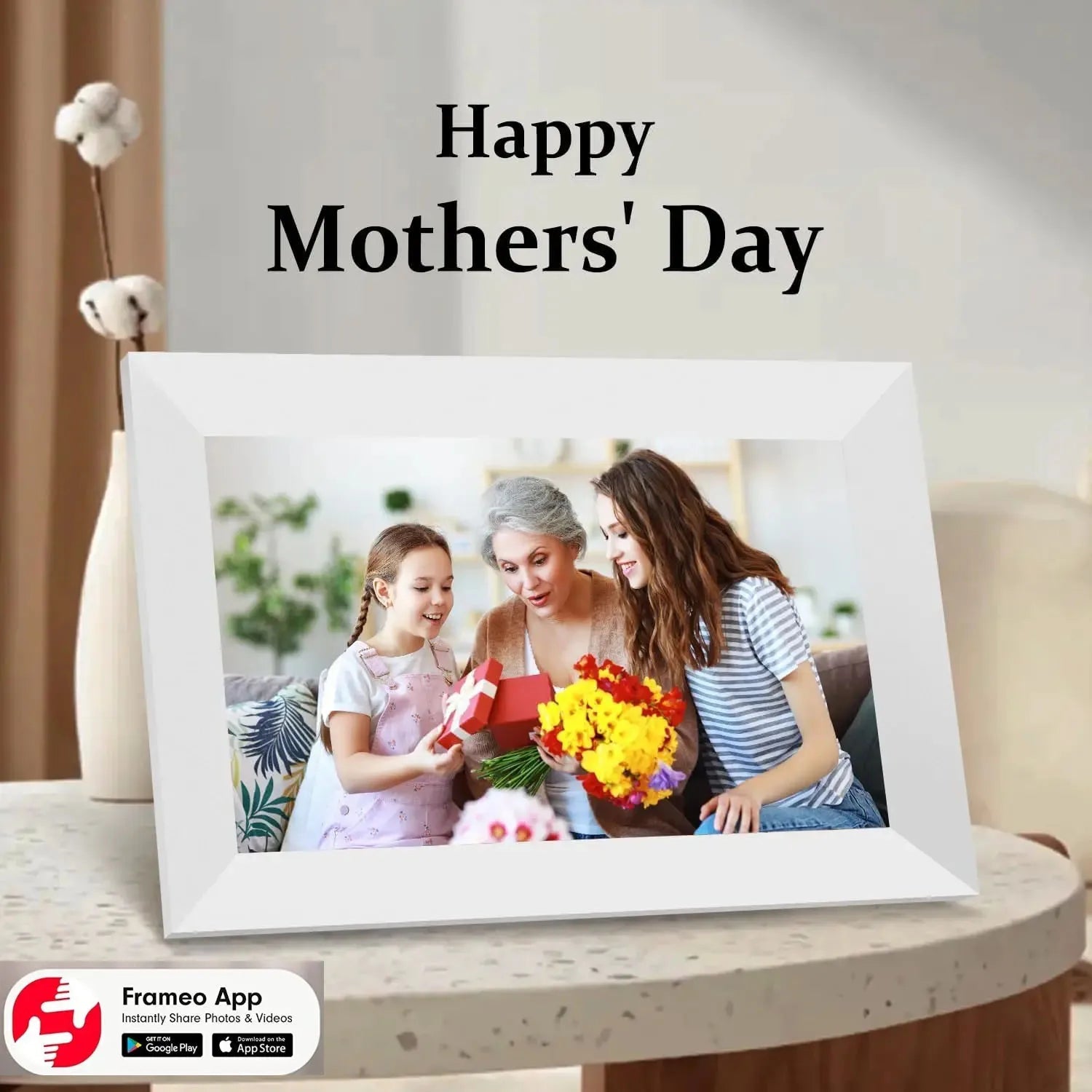 Frameo Digital Picture Frame 10.1 Inch 32GB/64GB Smart WiFi digital photo frame with 1280x800 IPS HD Touch Screen Wall Mountable Name to come later