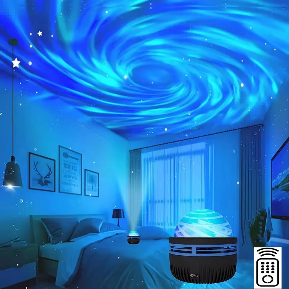 Starry Sky Projector with Water Wave Effect - 7 Color LED Night Light for Bedroom Name to come later