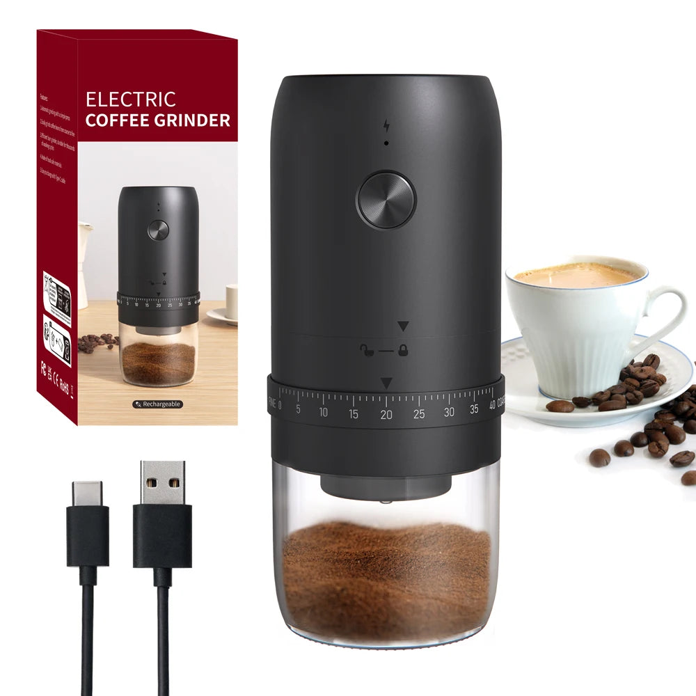 Portable USB-C Rechargeable Electric Coffee Grinder (40-Settings) | Cordless Mini Grinder for Espresso, Pour Over & Home Name to come later