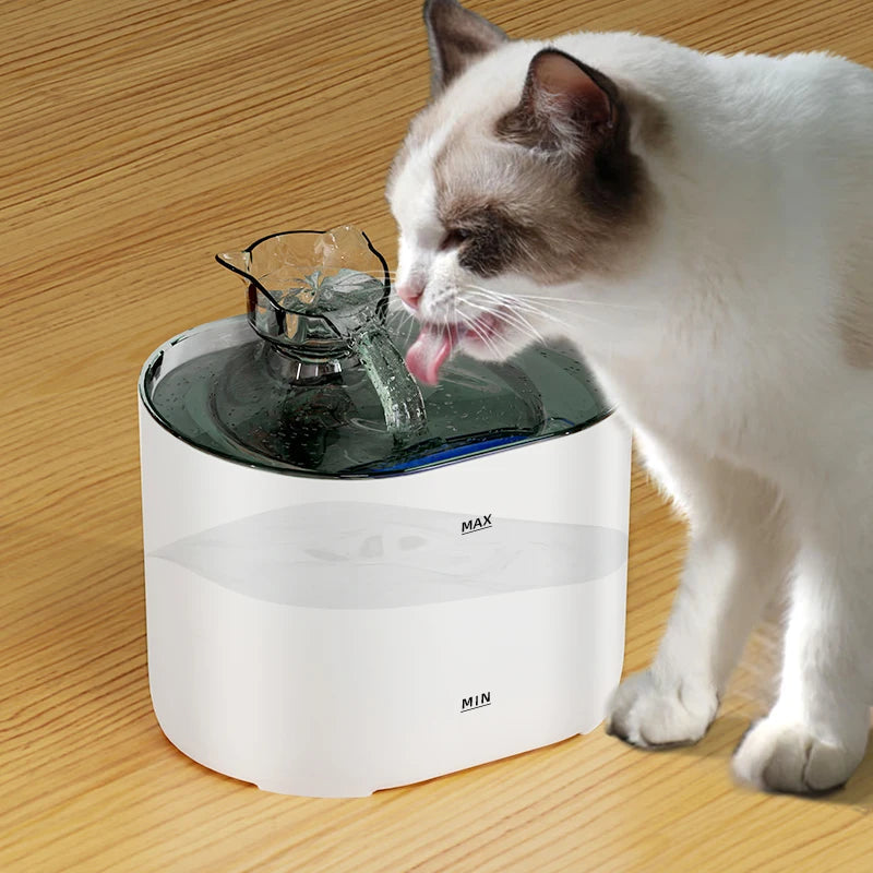 Automatic Pet Water Dispenser 2L, Smart Motion Sensor Cat Dog Fountain | Quiet, USB Powered Drinker with Activated Carbon Filter Name to come later