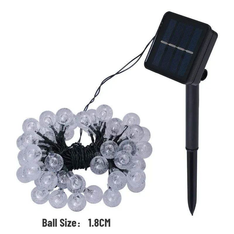 Solar Powered Crystal Globe LED String Lights | IP65 Waterproof | 8 Modes for Garden & Christmas Decor Name to come later