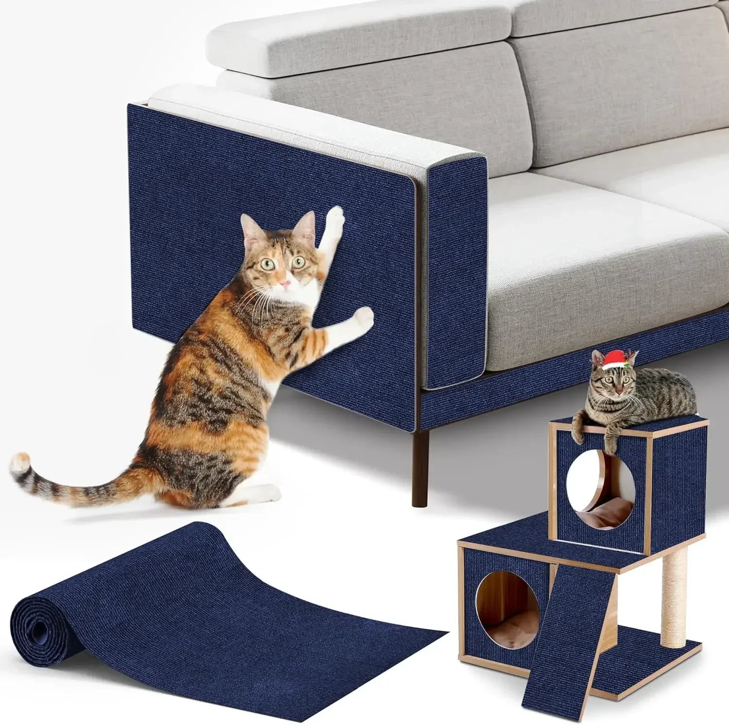Self-Adhesive Cat Scratching Mat for Sofa Protection | DIY Cut-to-Fit Anti-Scratch Carpet & Cat Scratch Board Name to come later