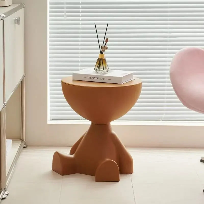 Light Luxury Cartoon Sofa Edge Table Creative Flat Head Coffee Table Small Household Plastic Coffee Table Furniture Side Table Name to come later