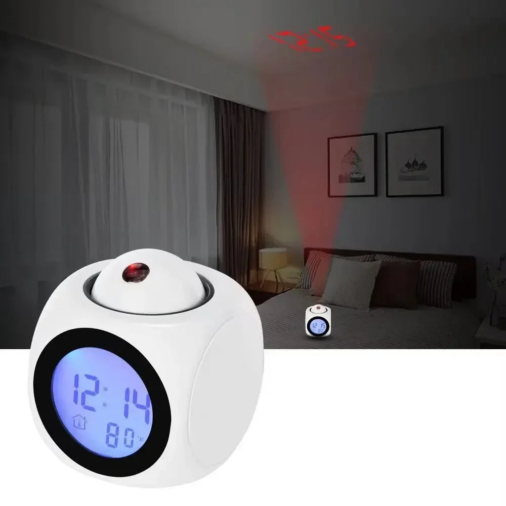 Projection Alarm Clock Ceiling Display Snooze Desk Table Clock Voice Multifunction Digital Projection Clock Temperature Displ Name to come later