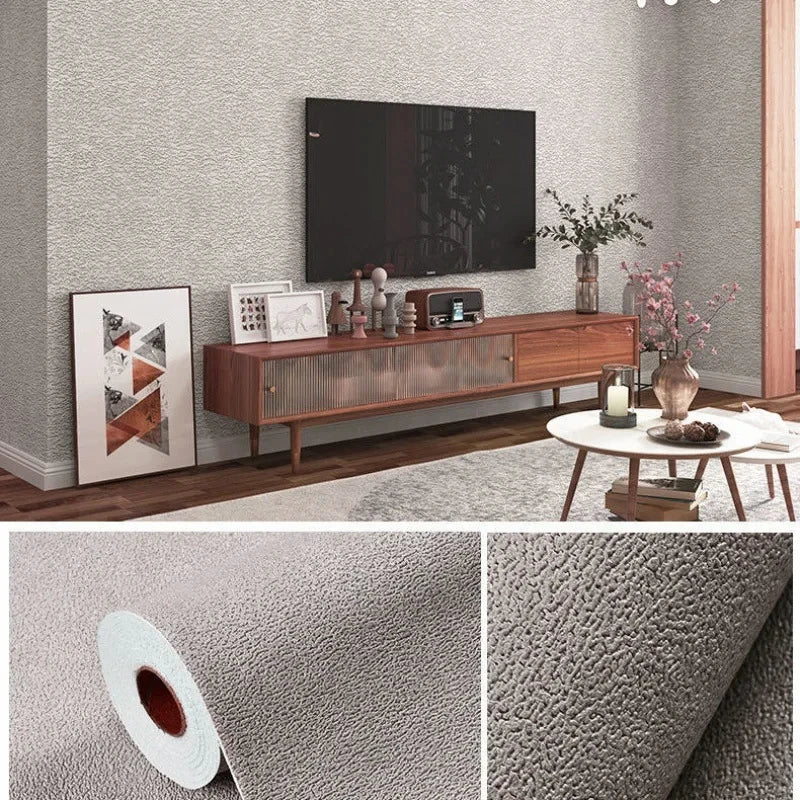 Linen Texture 3D Foam Wall Panels Peel and Stick – Solid Color, Waterproof PVC Wallpaper for Home Renovation Name to come later