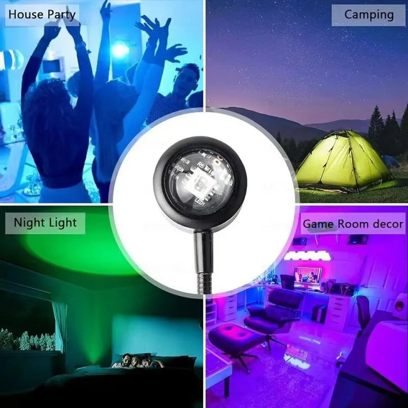 USB Sunset Projector Lamp - LED Rainbow & Neon Night Light for Room Decor & Photography Name to come later