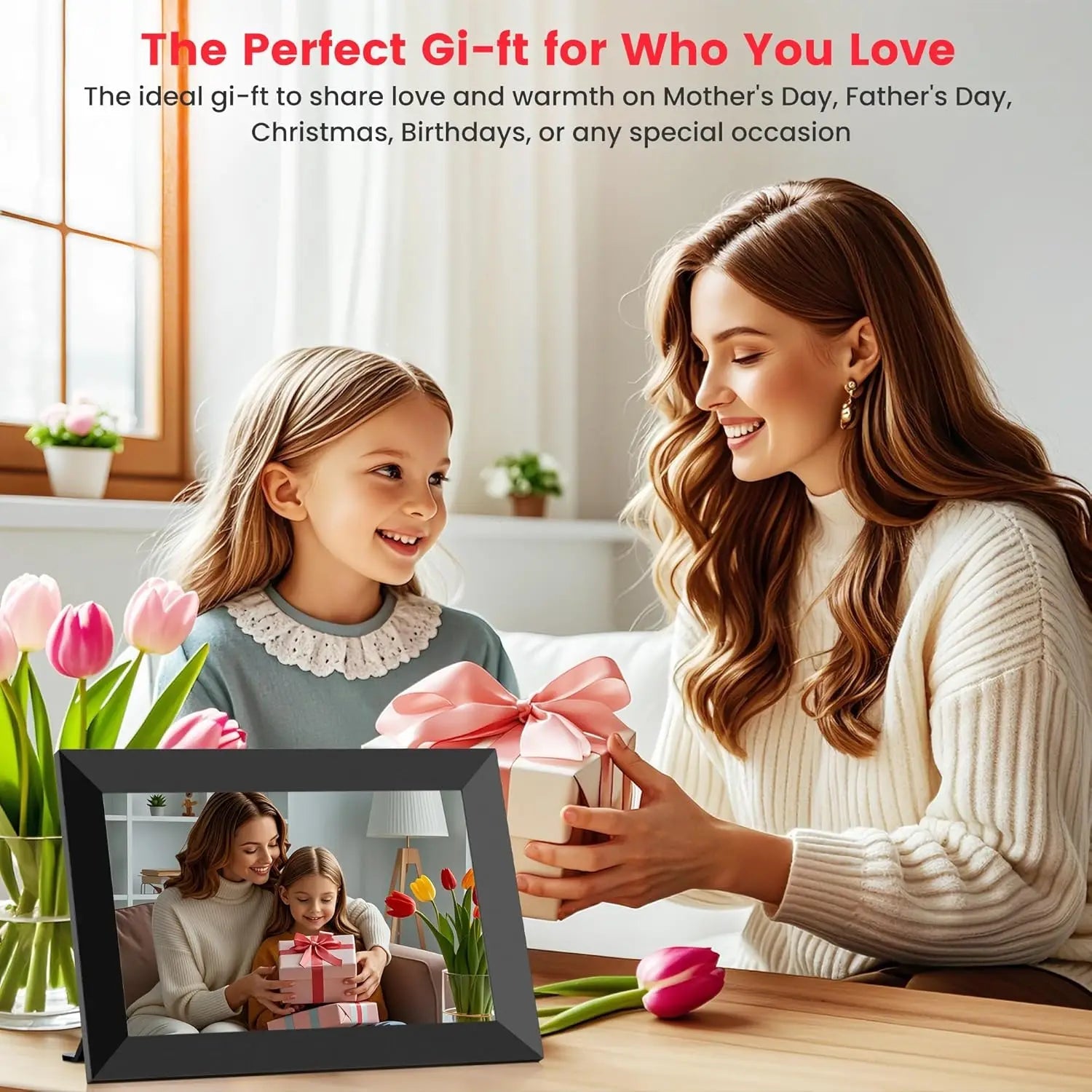 Frameo Digital Picture Frame 10.1 Inch 32GB/64GB Smart WiFi digital photo frame with 1280x800 IPS HD Touch Screen Wall Mountable Name to come later