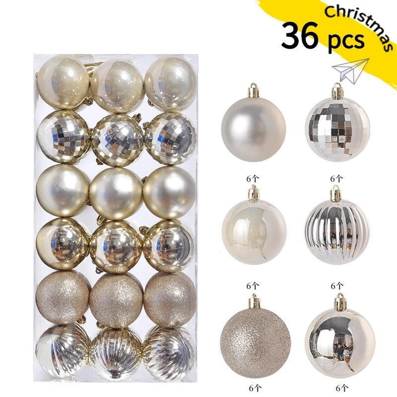 24/36 Pcs Christmas Ball Ornaments (3/4CM): Shatterproof Christmas Tree Hanging Decoration Set Dragon Crest Co