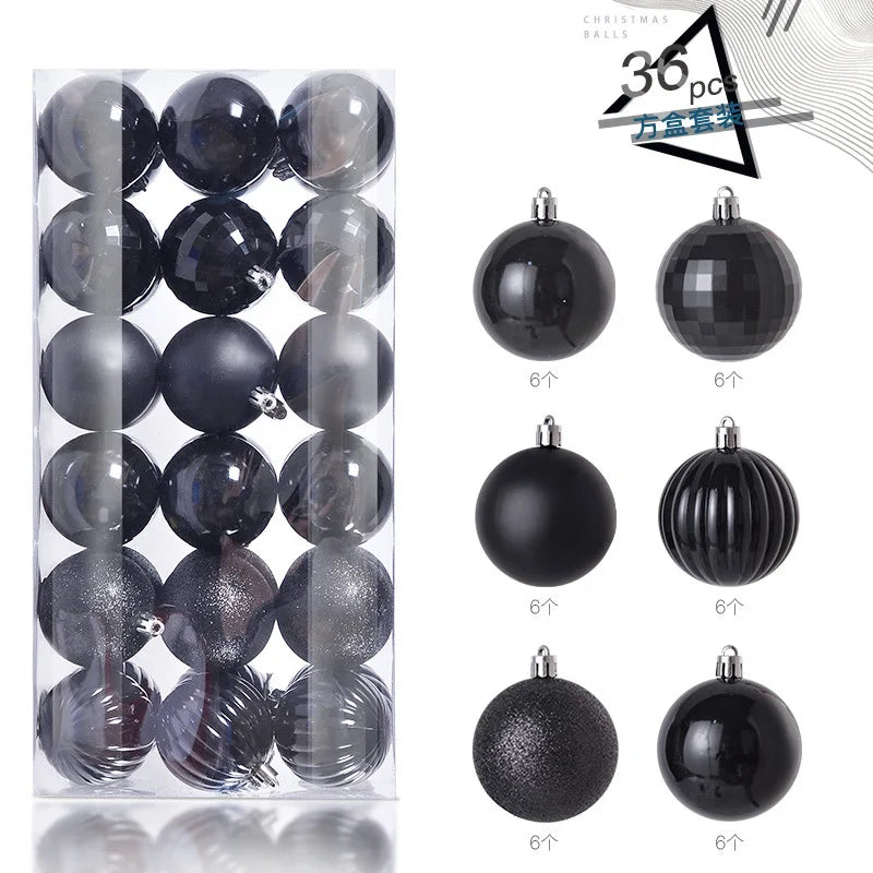 24/36 Pcs Christmas Ball Ornaments (3/4CM): Shatterproof Christmas Tree Hanging Decoration Set Dragon Crest Co