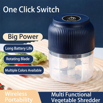 Mini Wireless Electric Food Chopper (250ml) | USB Rechargeable Garlic Crusher & Portable Vegetable Mincer for Kitchen Gadgets Name to come later