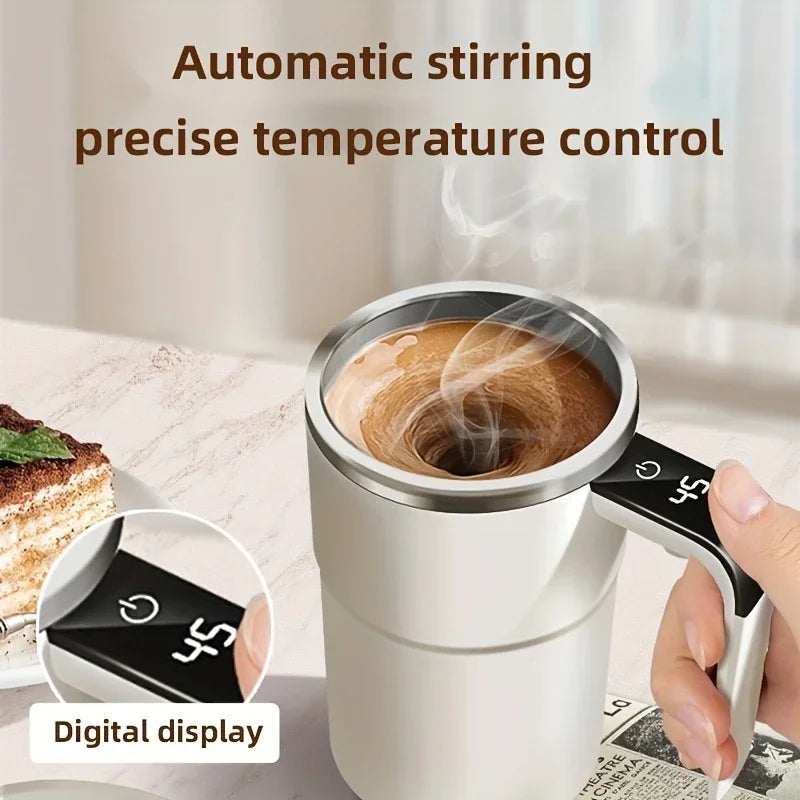 Smart coffee mixing cup LED display|USB charging|magnetic mixing function Name to come later