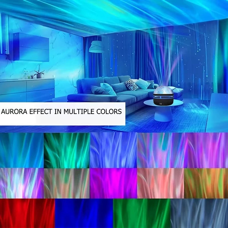 Starry Sky Projector with Water Wave Effect - 7 Color LED Night Light for Bedroom Name to come later